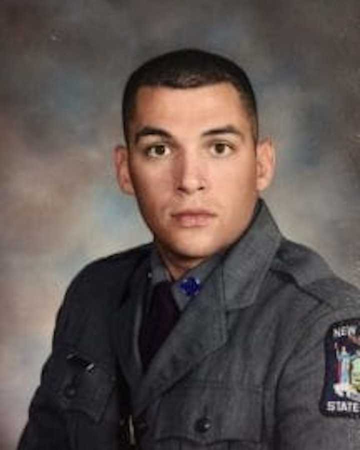 New York state trooper with straight face in uniform