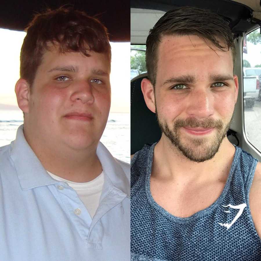 Man before and after losing weight