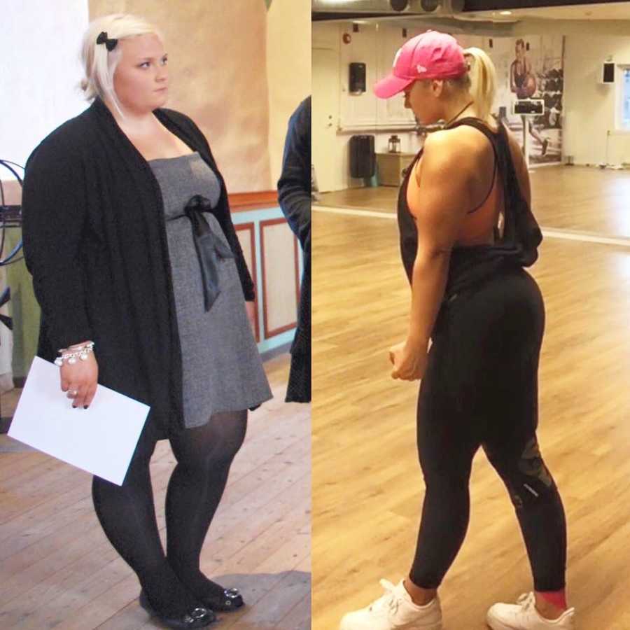 Picture of girlfriend before and after losing weight
