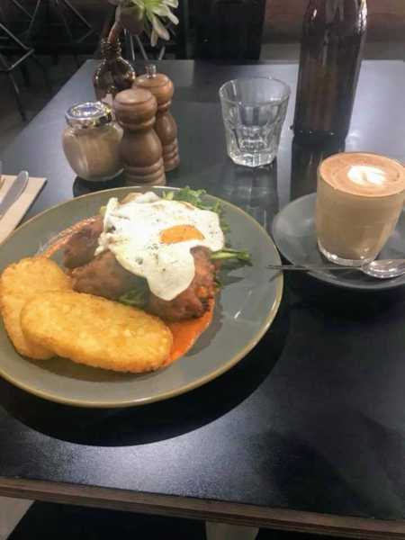 Plate of breakfast and latter mother made for herself as she urges mothers to take time for themselves