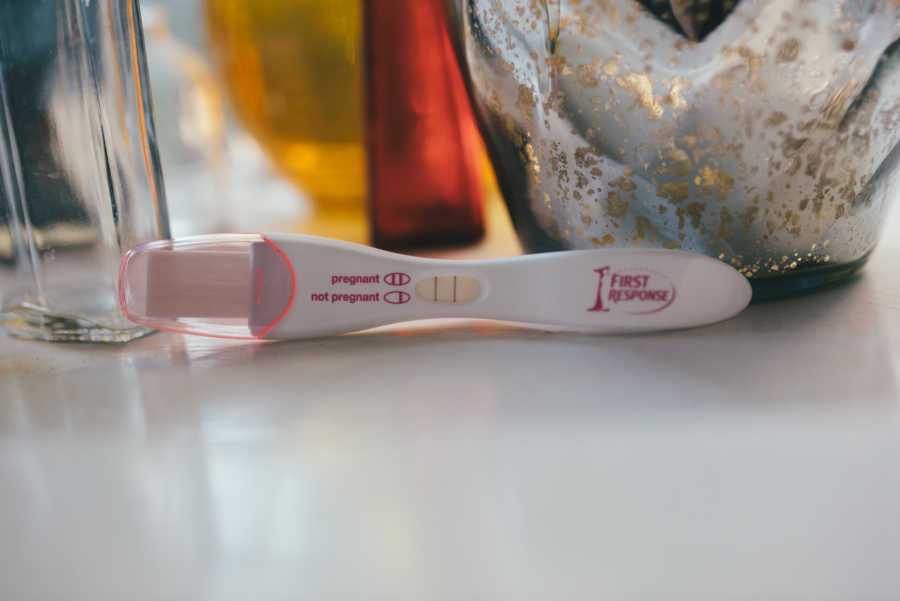 Pregnancy test indicating pregnant for woman who had fertility issues