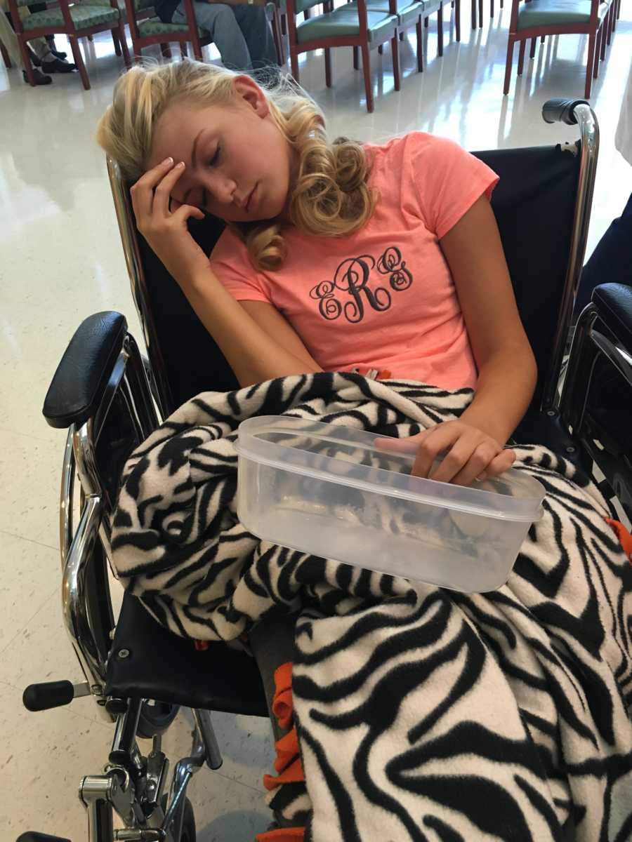 Teen with focal seizures sleeps in wheelchair 