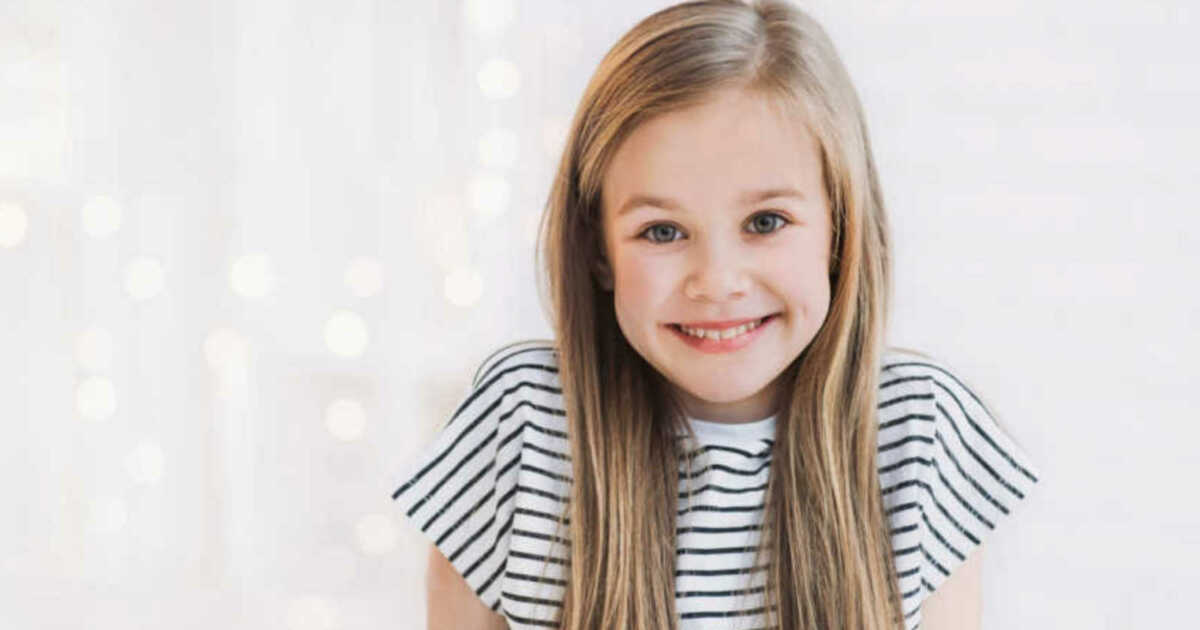 close up of smiling little girl