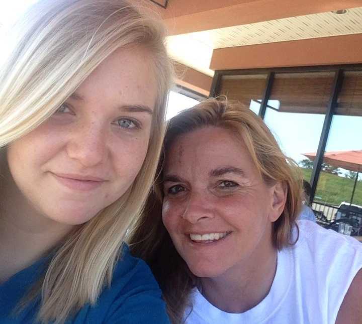 Woman takes a selfie with her mom