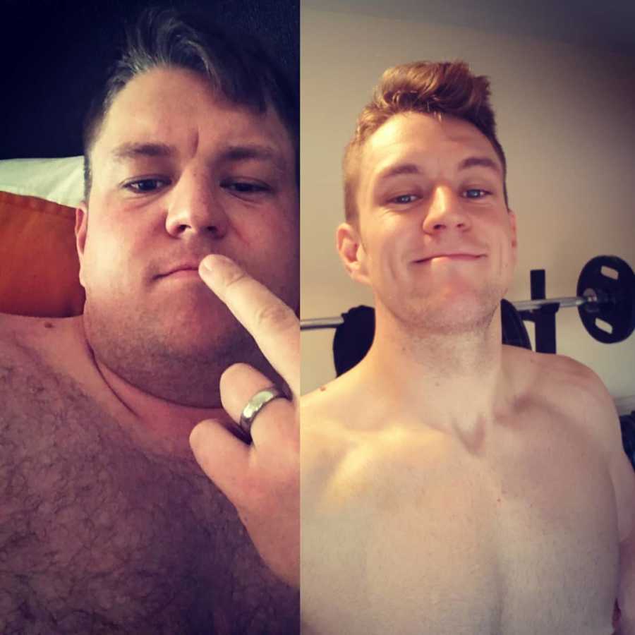 Man shares before and after pictures of his weight loss journey