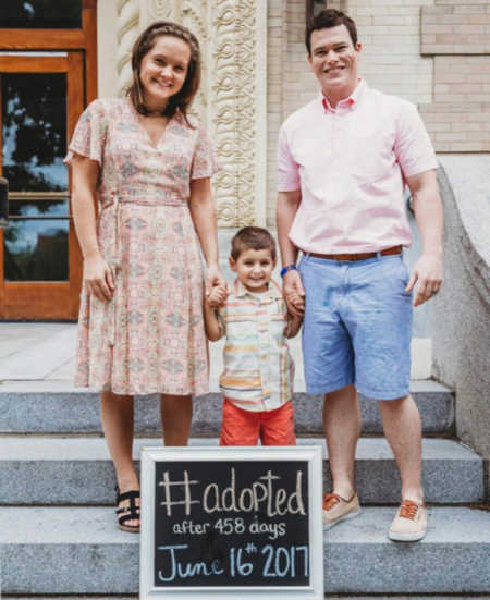 Young couple adopt woman's half-brother after they lose their father to cancer