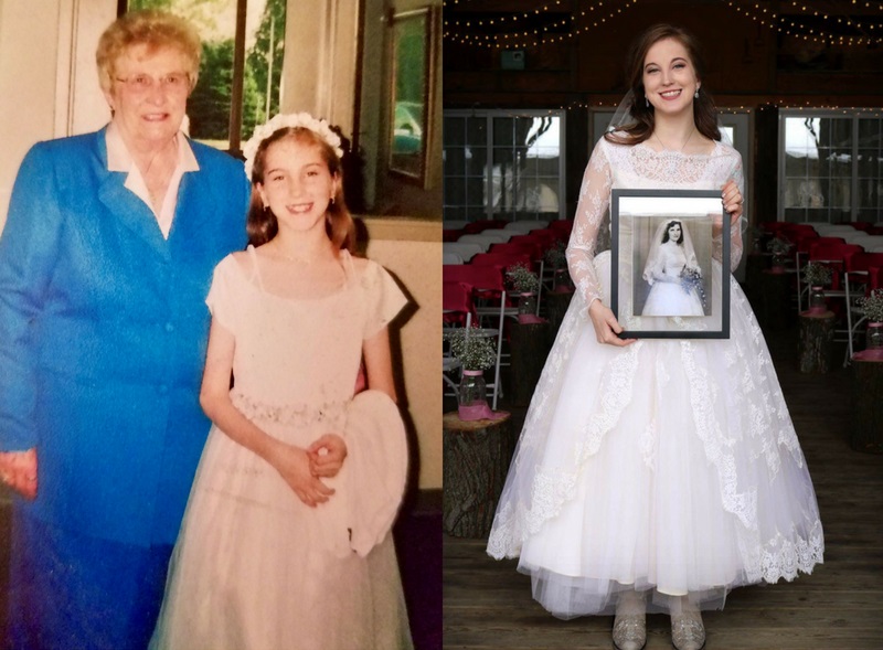 grandmother's dress for granddaughter's wedding