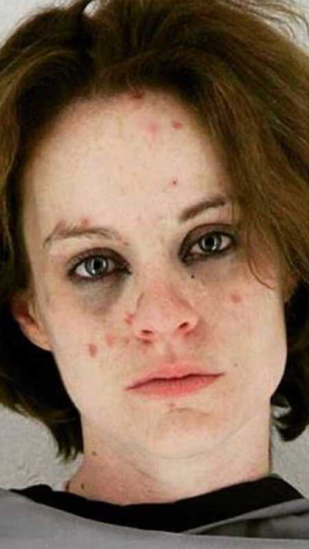 Mugshot of junkie who was arrested for multiple charges