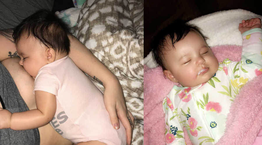 Newborn breastfeeding after people warned her mother not to