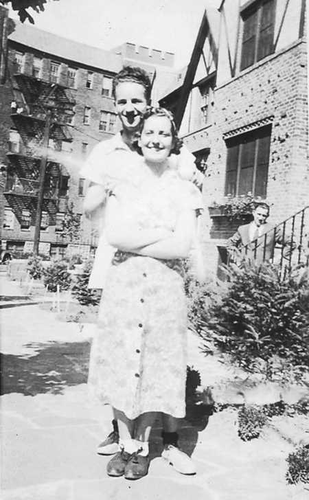 Married couple from Ireland standing in New York when they were younger