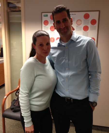 Husband stands beside wife who was recently diagnosed with POTS Disease