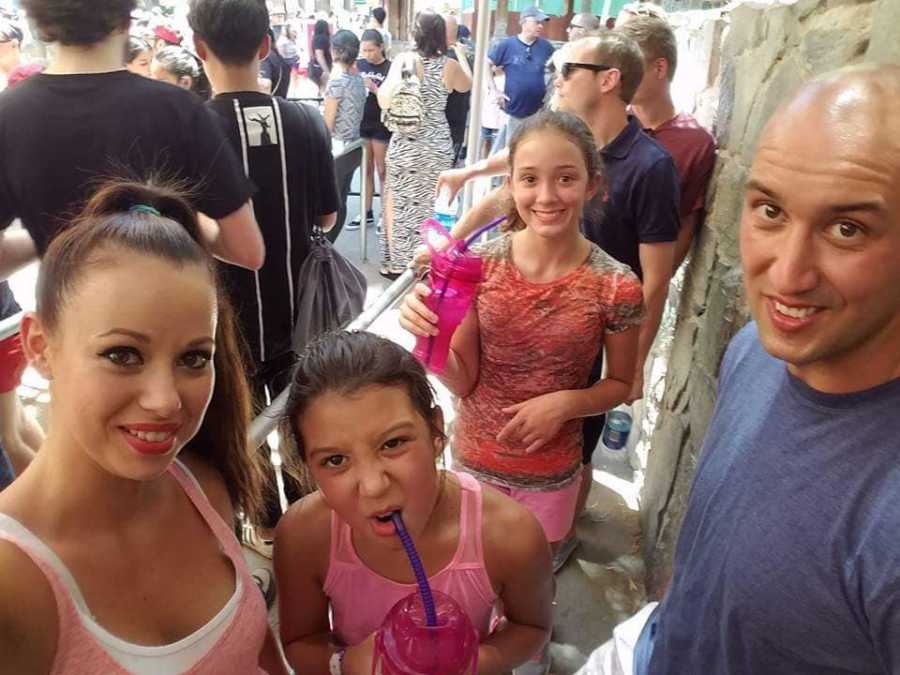 Man smiles with wife and daughter in line who were killed in drunk driving accident