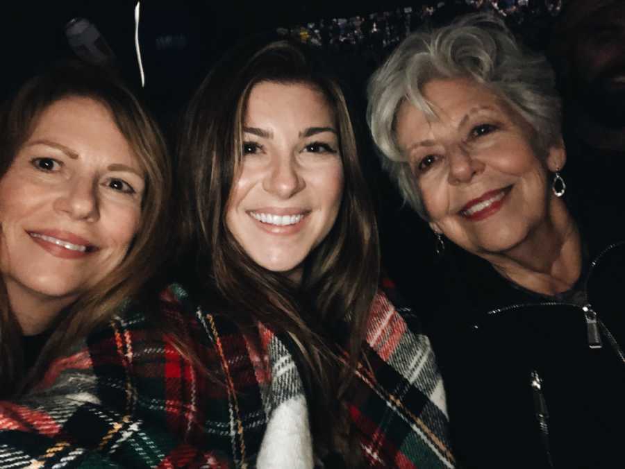 Woman who pressed charges against man for sexual assault at concert smiles with mother and grandmother in selfie