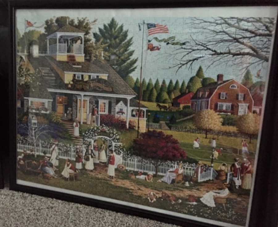Puzzle that mom did after her son passed away in frame