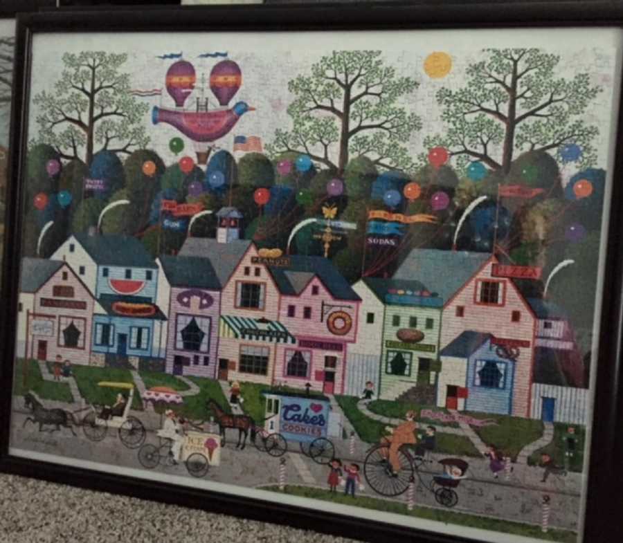 Completed puzzle mother made to help get her mind off of her son's passing