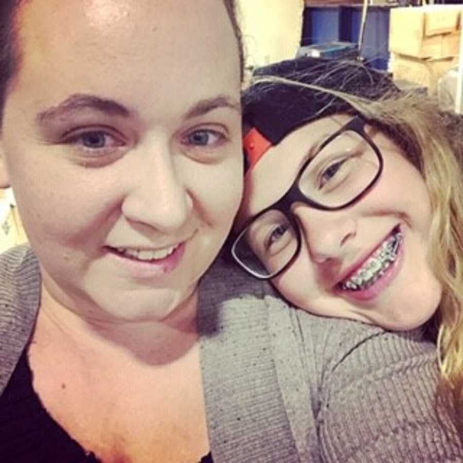 Mother smiles in selfie with middle school daughter who has severe seizures