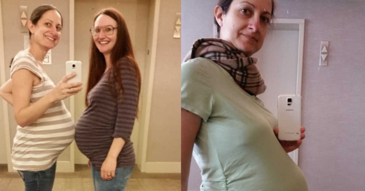 'At 38 weeks pregnant with my second child, I met a friend ...