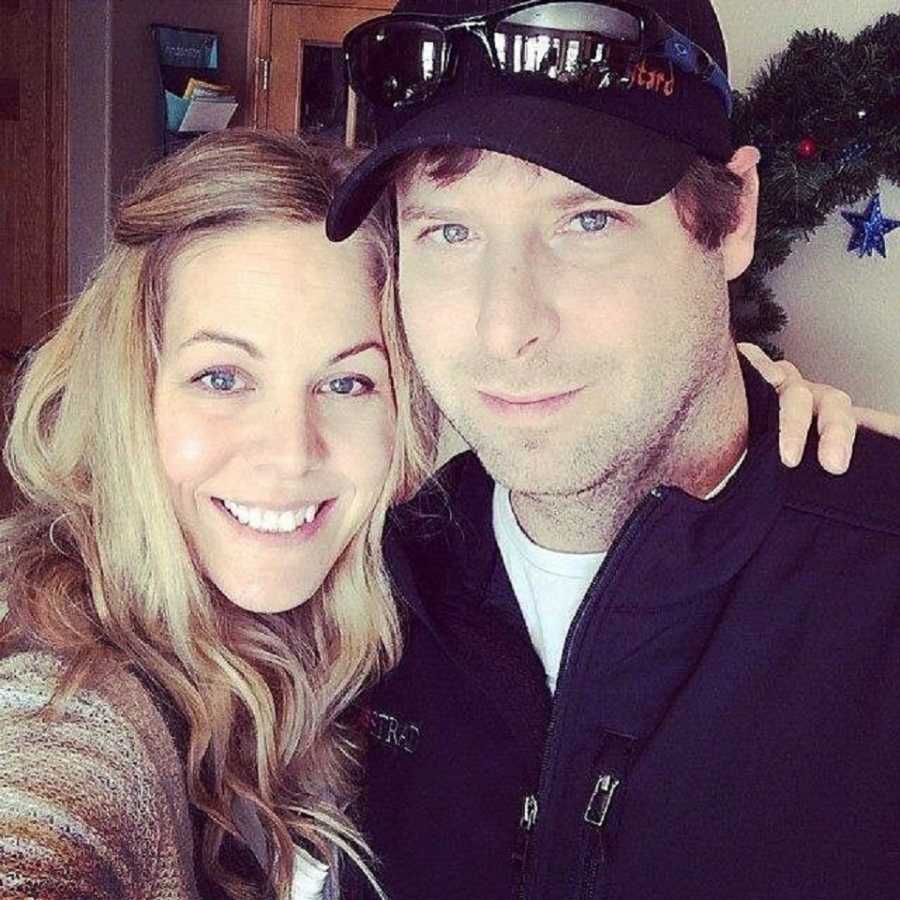 Wife smiles in selfie with husband who got a vesectomy
