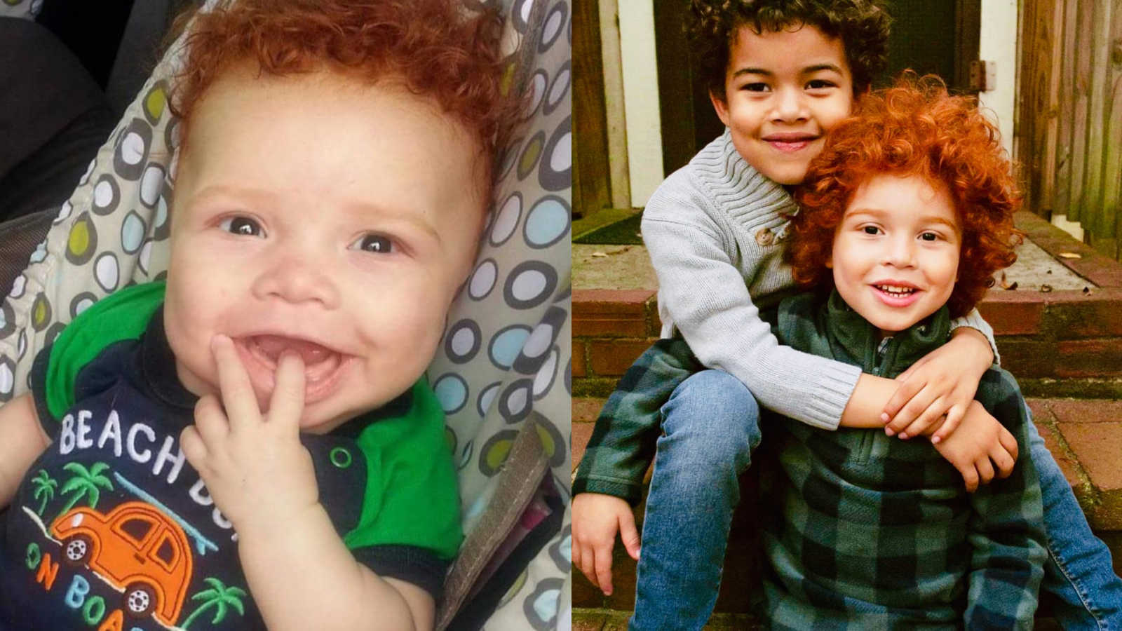 biracial babies with red hair