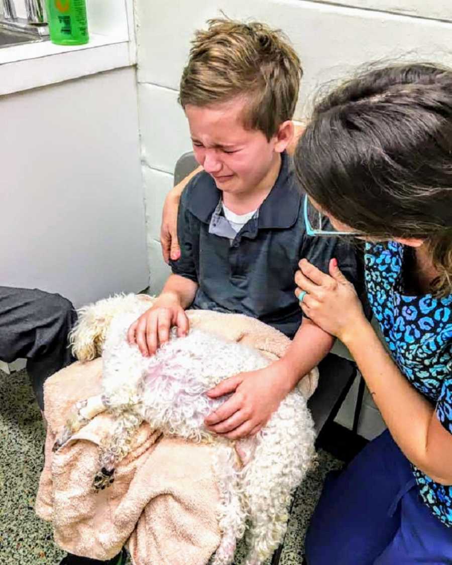 I know what it's like to not be loved. Can I hold her when she goes to  heaven?': Mom shares touching moment adopted son comforts dying dog – Love  What Matters