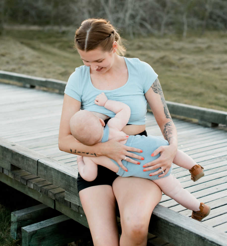 woman breastfeeding