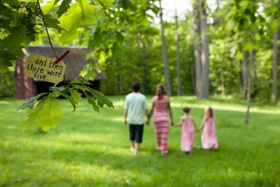 Family photos in field