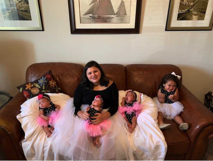 5 sisters in ballet dresses