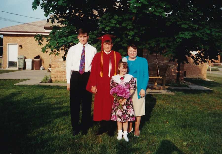 Family graduation photo