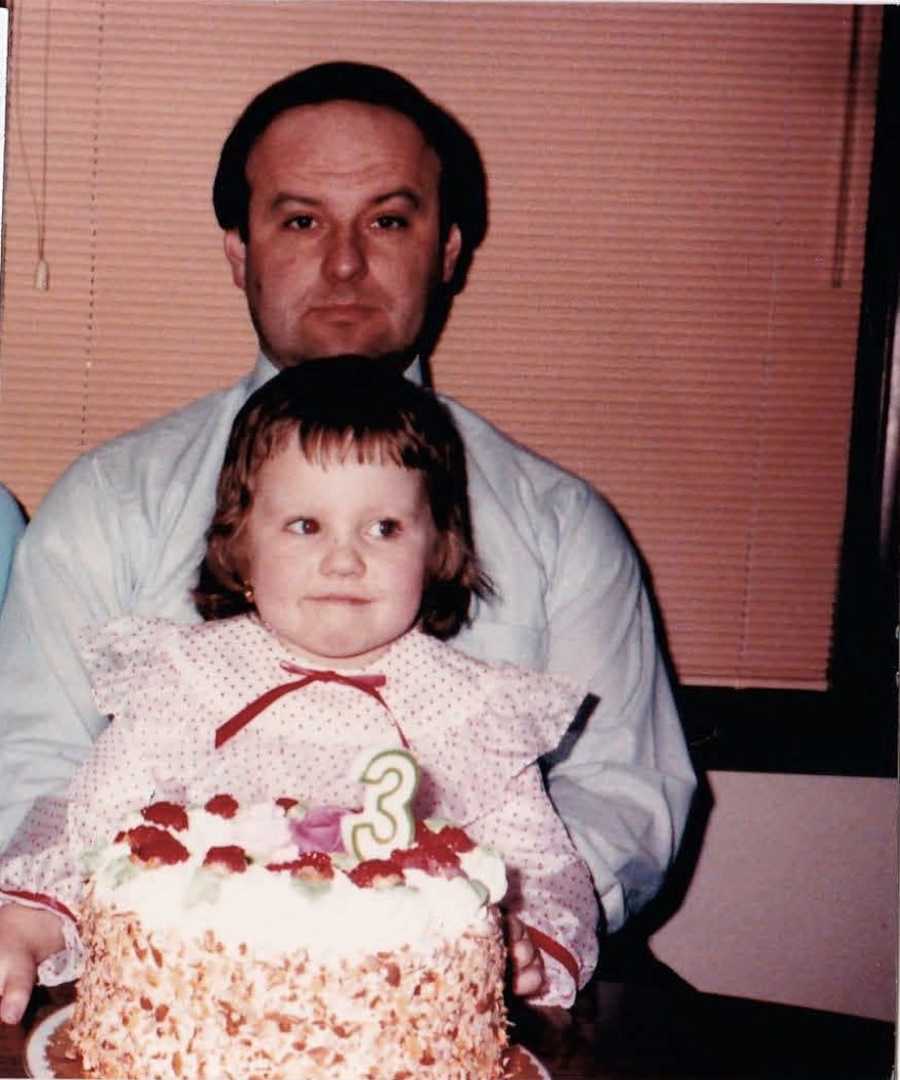 Dad and daughter at birthday party