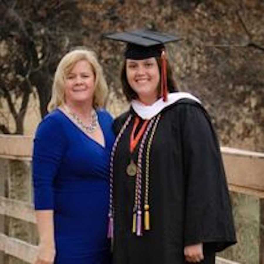 mom and daughter on graduation day