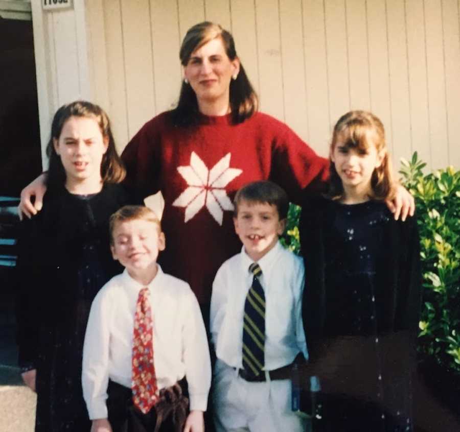 family portrait outside, fancy clothes