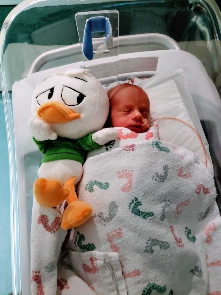 Triplet one with Green Louie duck from Disney