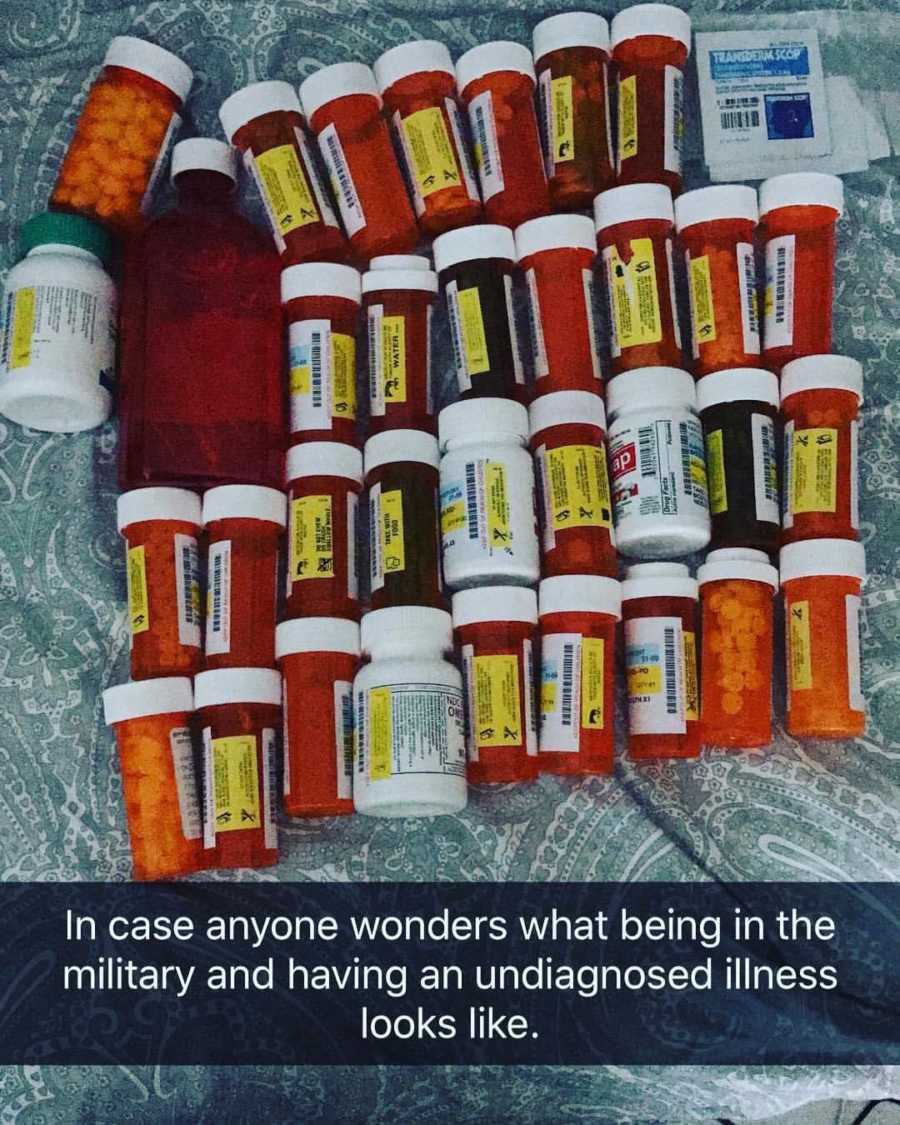 medications lined up