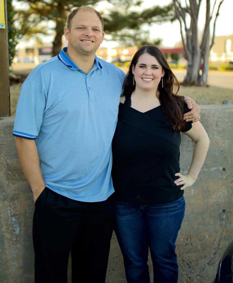 husband and wife posing