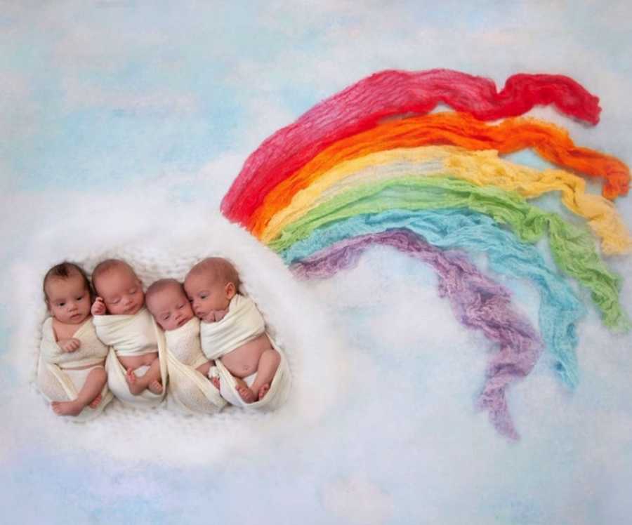 Rainbow babies quadruplets 