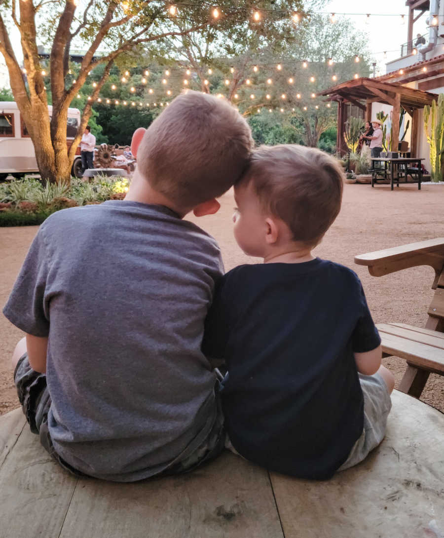 two brothers sitting together