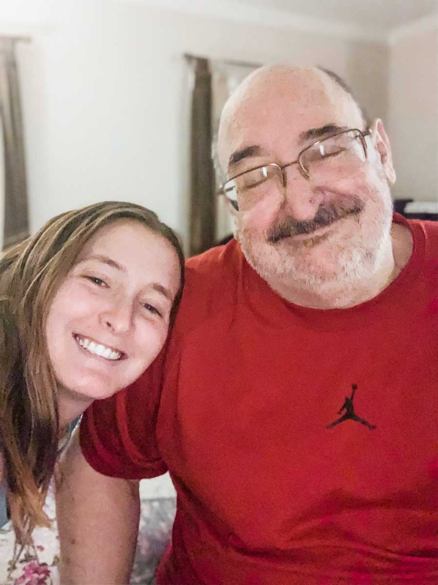 A disabled woman and her father