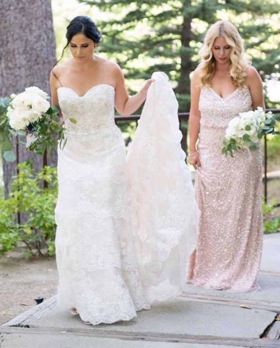 bride with bridesmaid