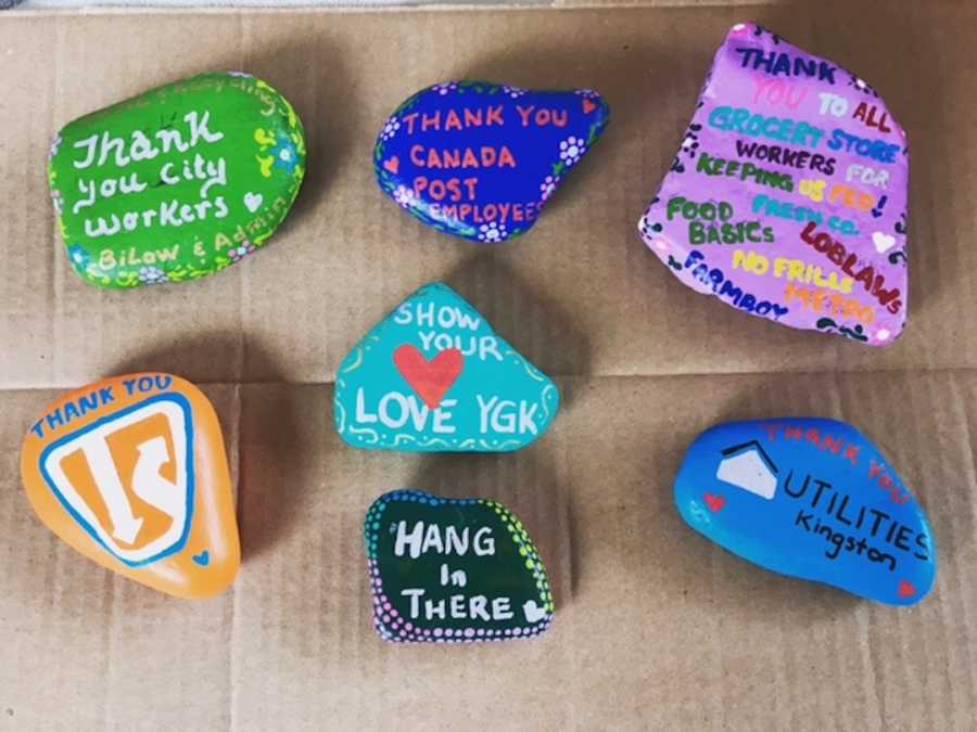 hand-painted rocks