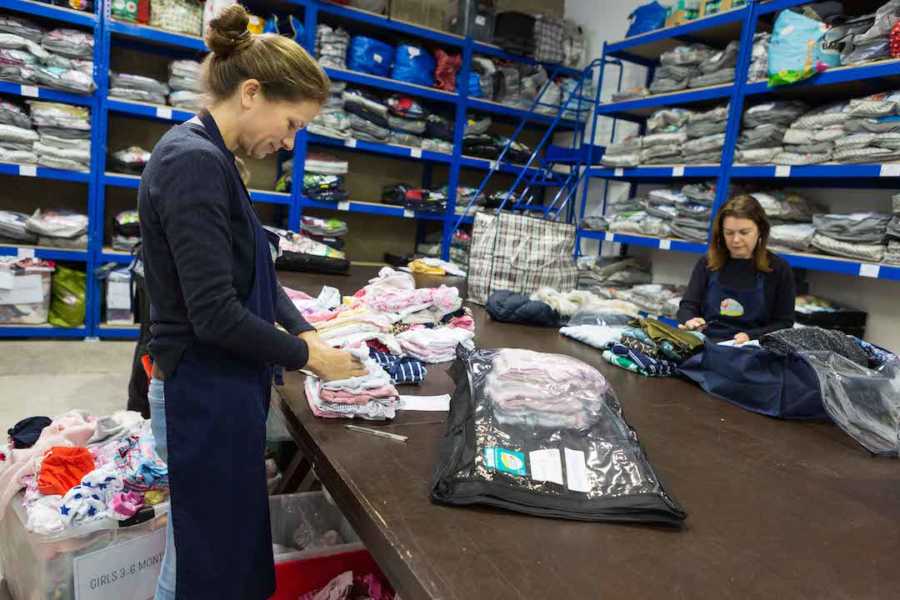 women packing bags