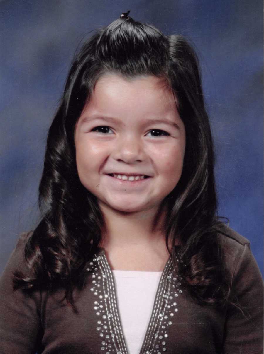 young girl smiling