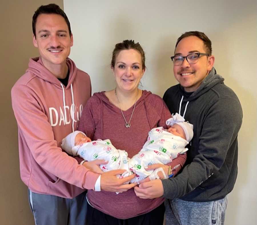 dads with twins and surrogate