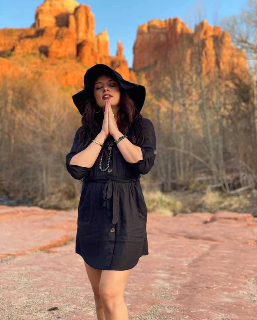 Woman in Arizona desert