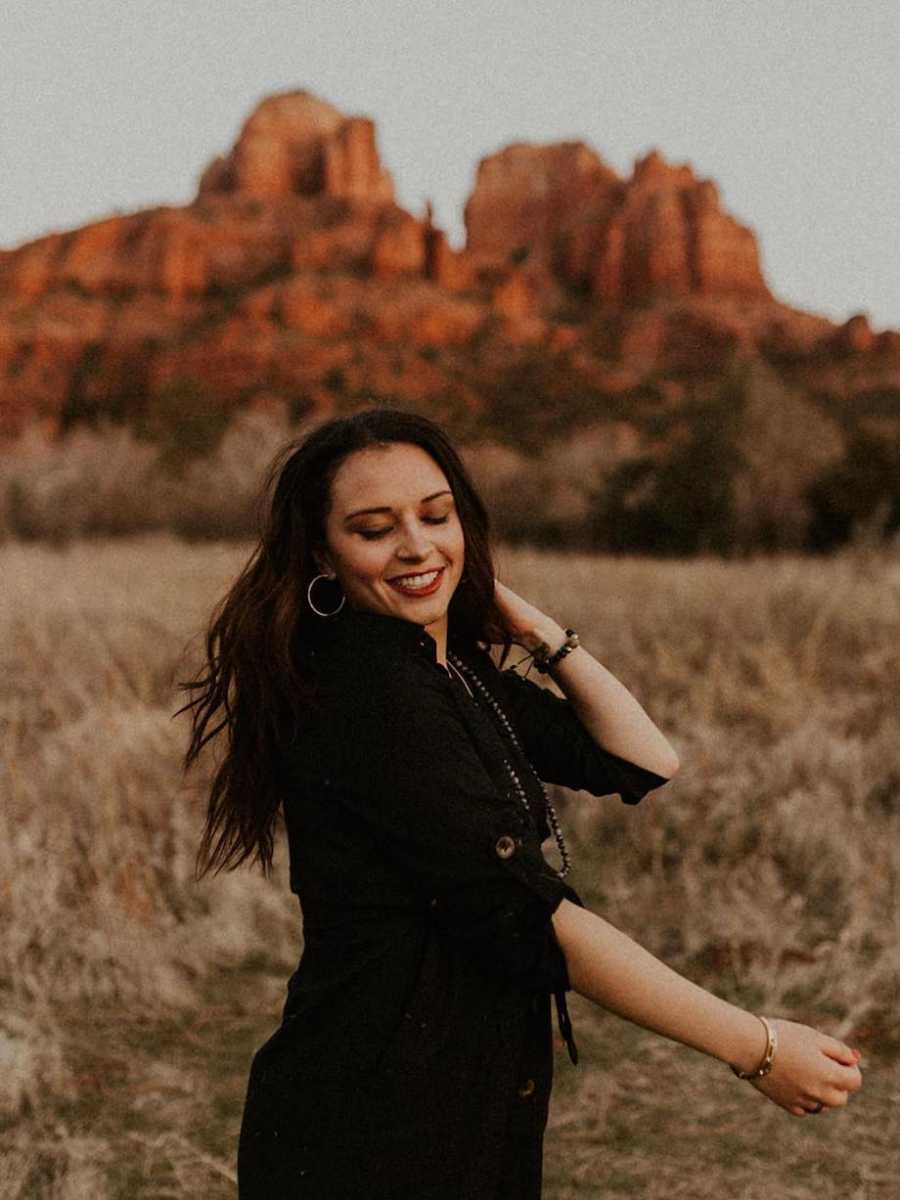 Woman posing in Arizona desert