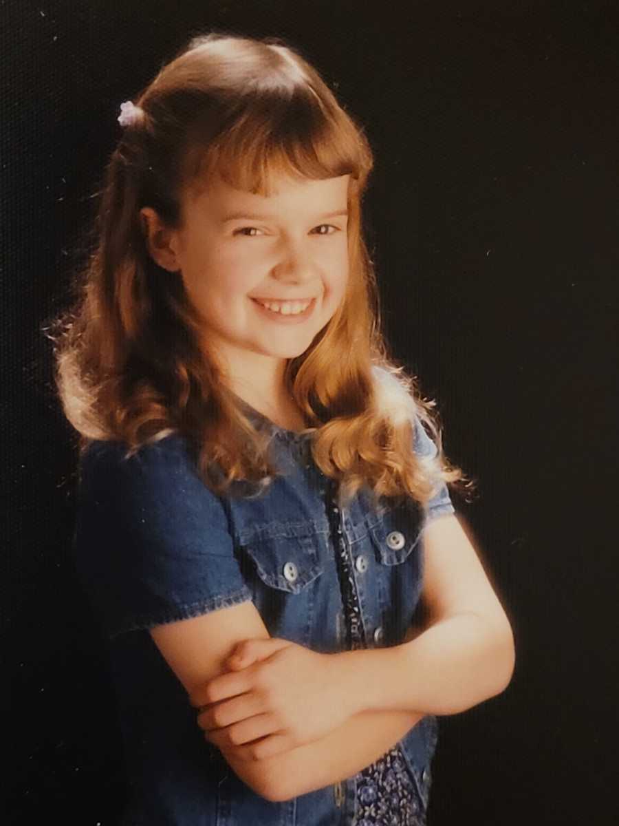 young girl smiling