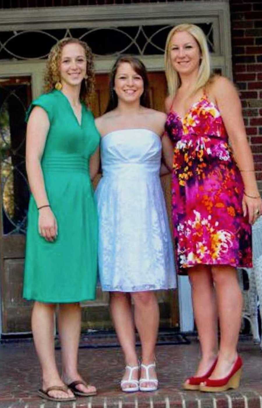 Three girls in dresses