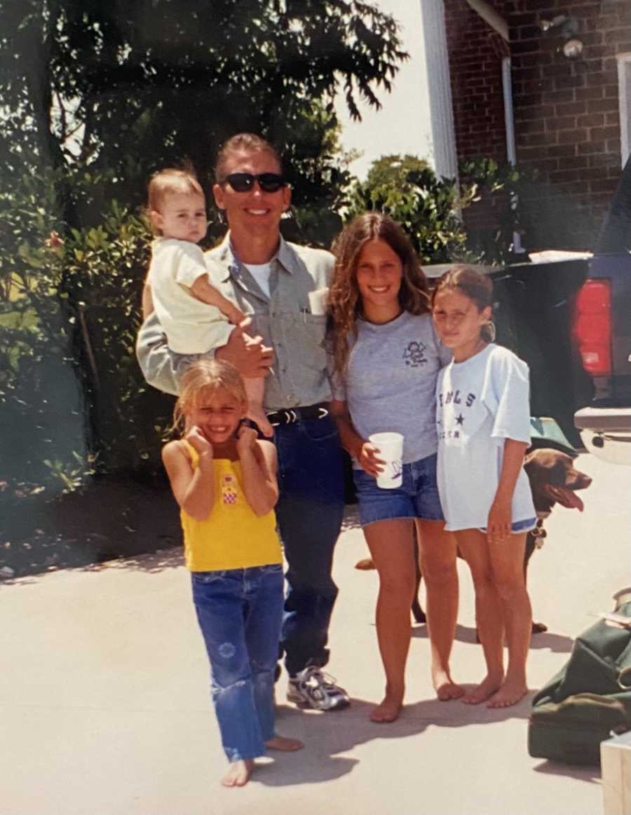 Dad with four daughters