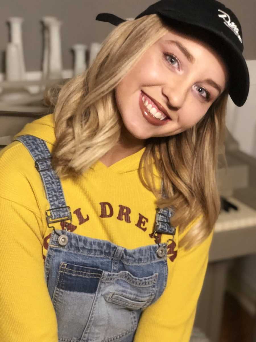 Girl posing in hat