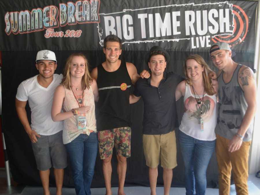 photo of twins with Big Time Rush