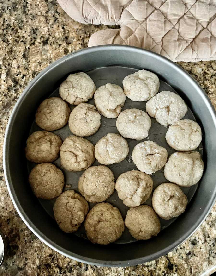 Special needs mom prepares homemade cookies for her son after he asked for them via his iPad